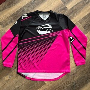 Youth XL Jersey Shirt by MSR Axxis Motocross Pink, Black & White